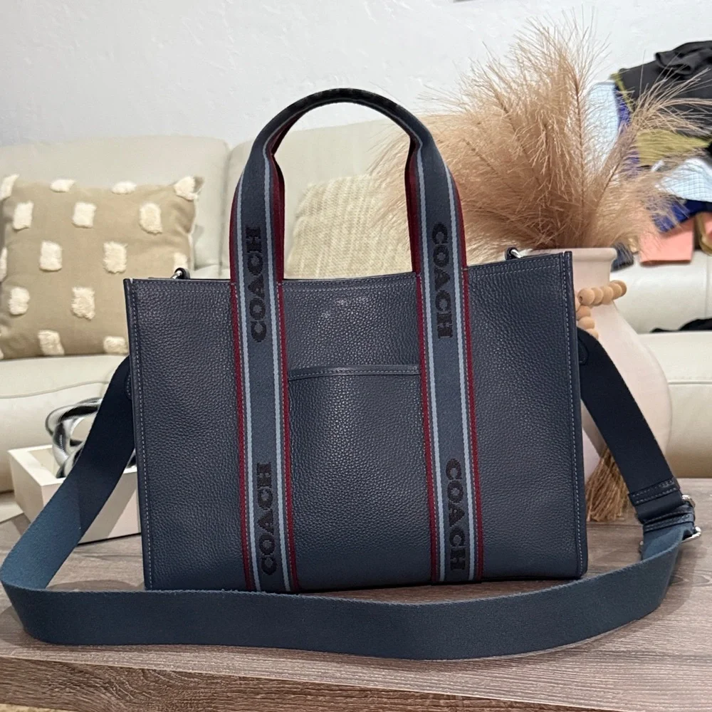 Coach Dark Blue Men's Messenger Bag